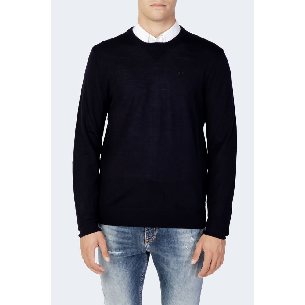 Armani Exchange Blauer Wollpullover