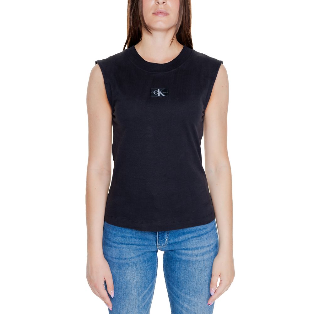 Calvin Klein Jeans Schwarzes Baumwoll-T-Shirt