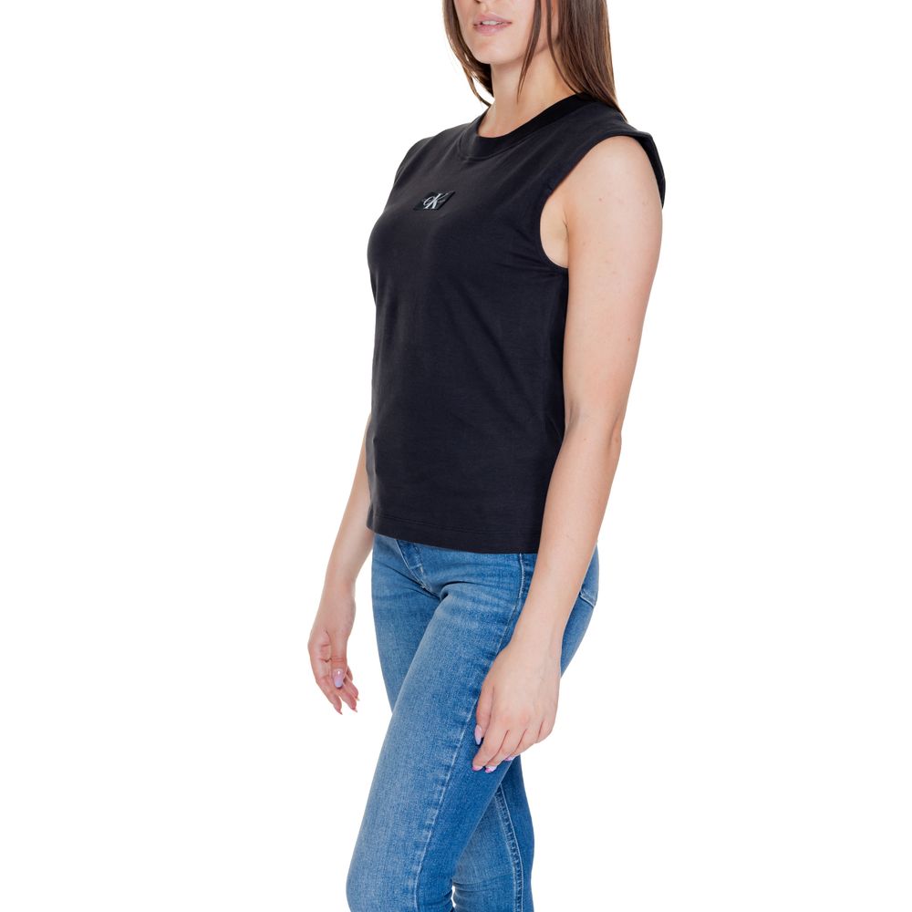 Calvin Klein Jeans Schwarzes Baumwoll-T-Shirt