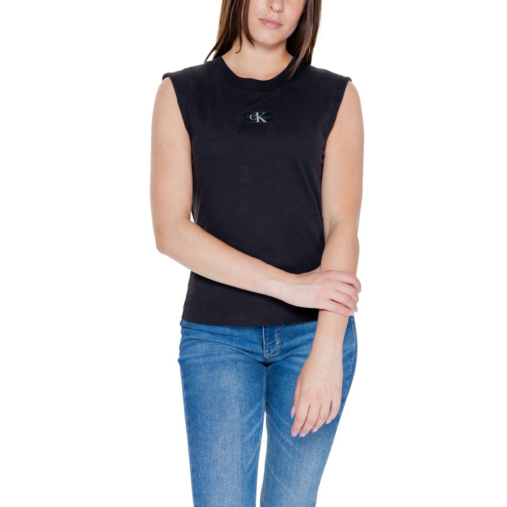 Calvin Klein Jeans Schwarzes Baumwoll-T-Shirt