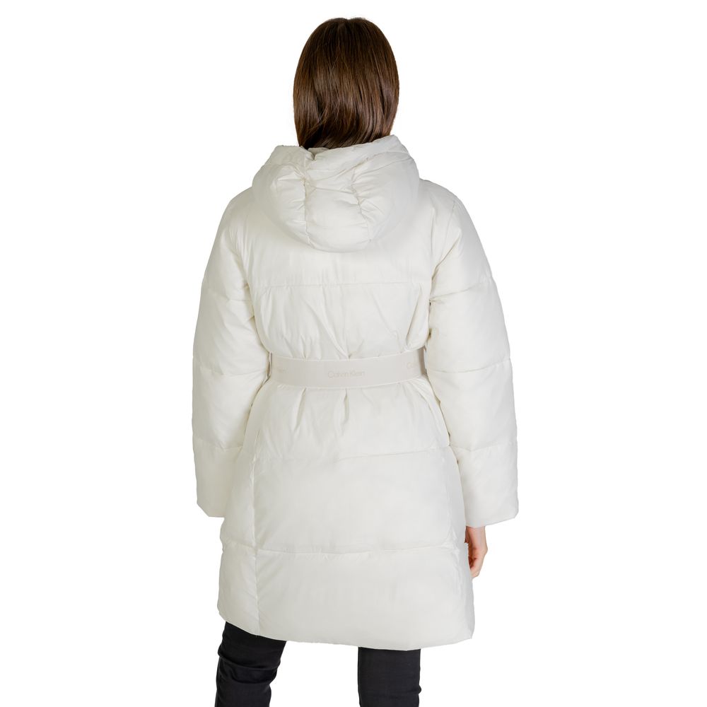 Calvin Klein Jeans Cremefarbener Nylonmantel