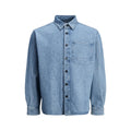 Jack Jones Hellblaues Denim-Hemd