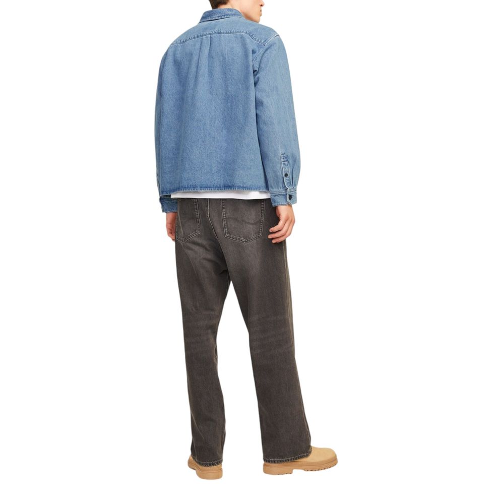 Jack Jones Hellblaues Denim-Hemd
