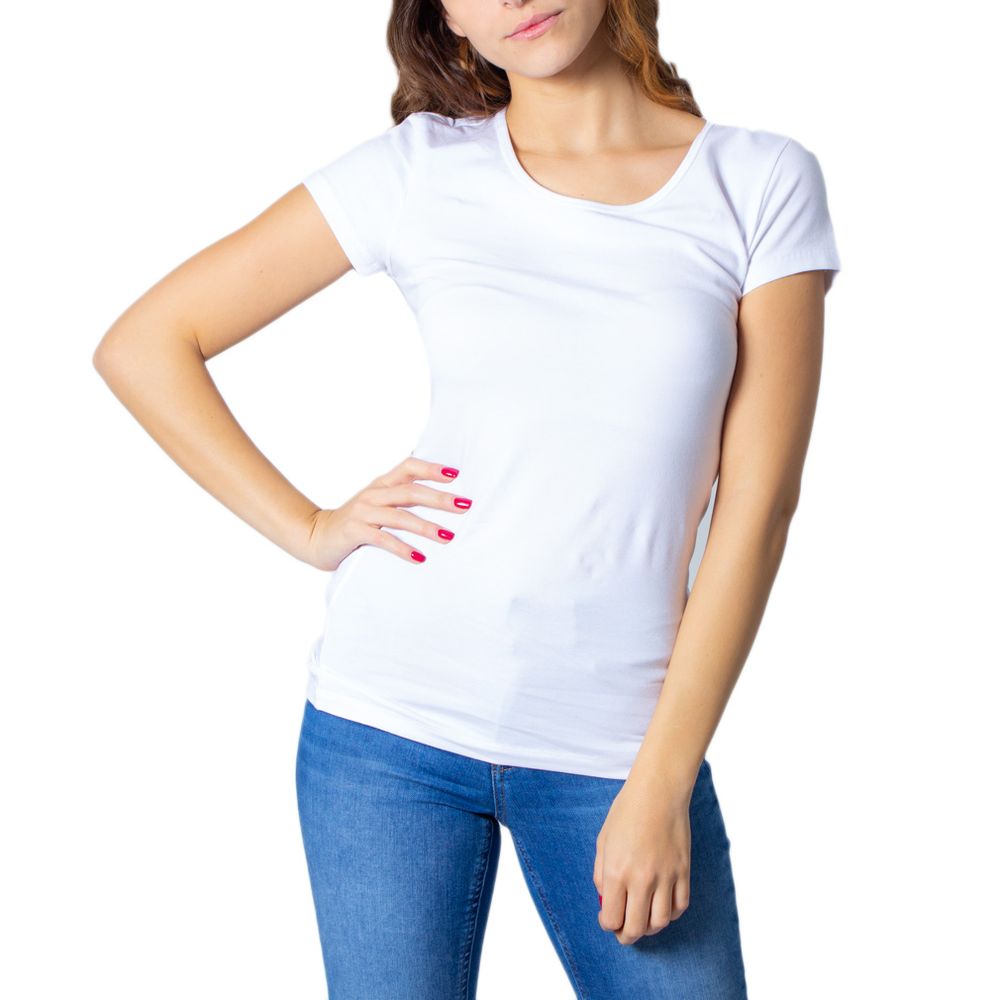 Only Weißes Baumwoll-T-Shirt