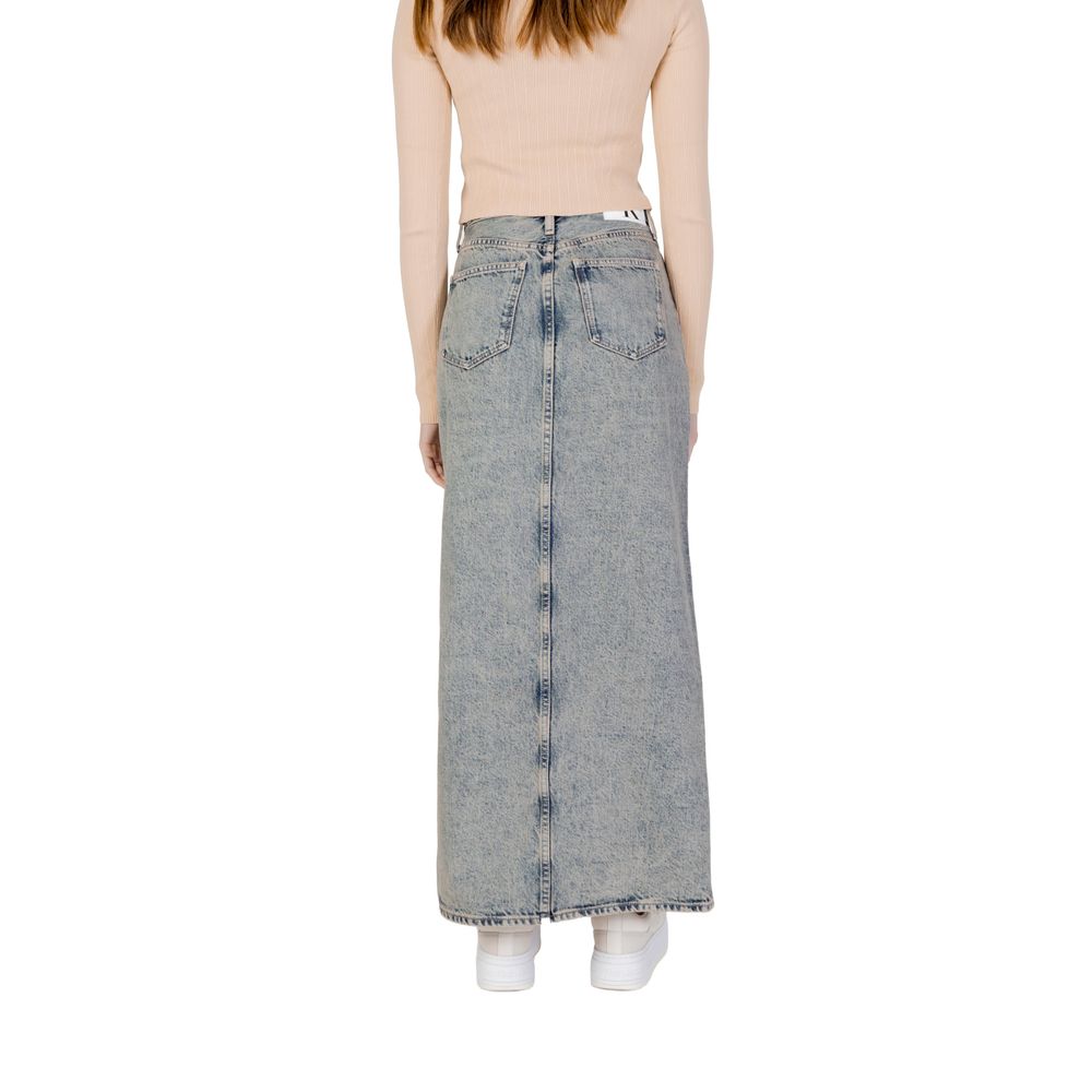 Calvin Klein Jeans Blauer Baumwoll-Maxirock