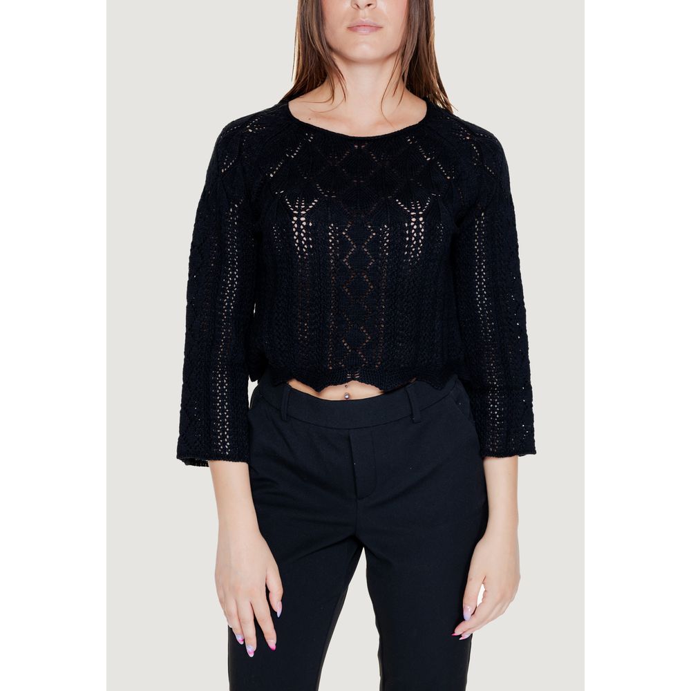 Vero Moda Schwarzer Baumwoll-Sweatshirt