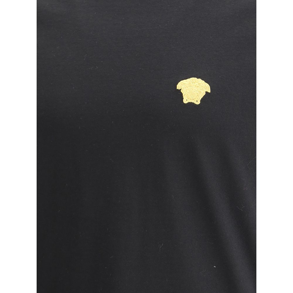 Versace Schwarzes Baumwoll-T-Shirt