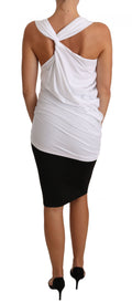 Cavalli Weißes Top Tank CAVALLI T-Shirt Jersey