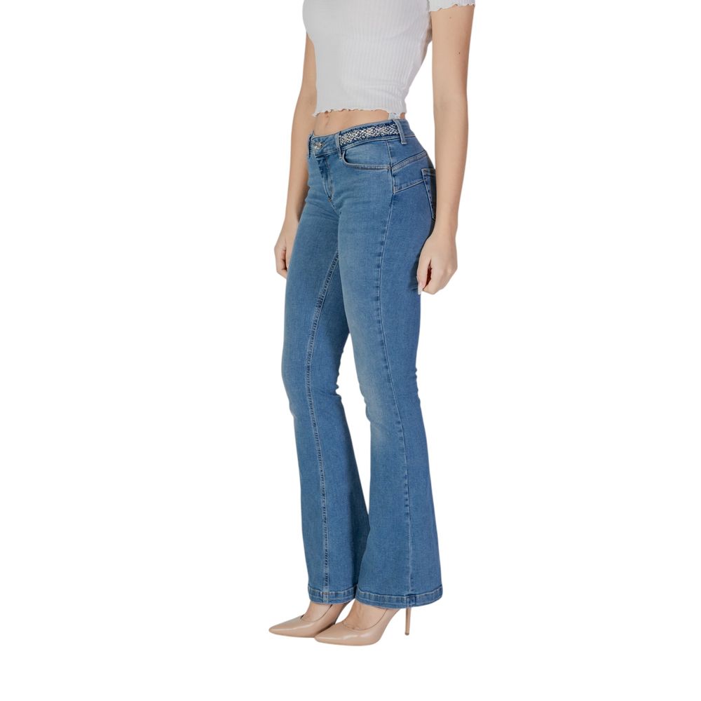 Liu Jo Hellblaue Bootcut-Jeans aus Baumwolle