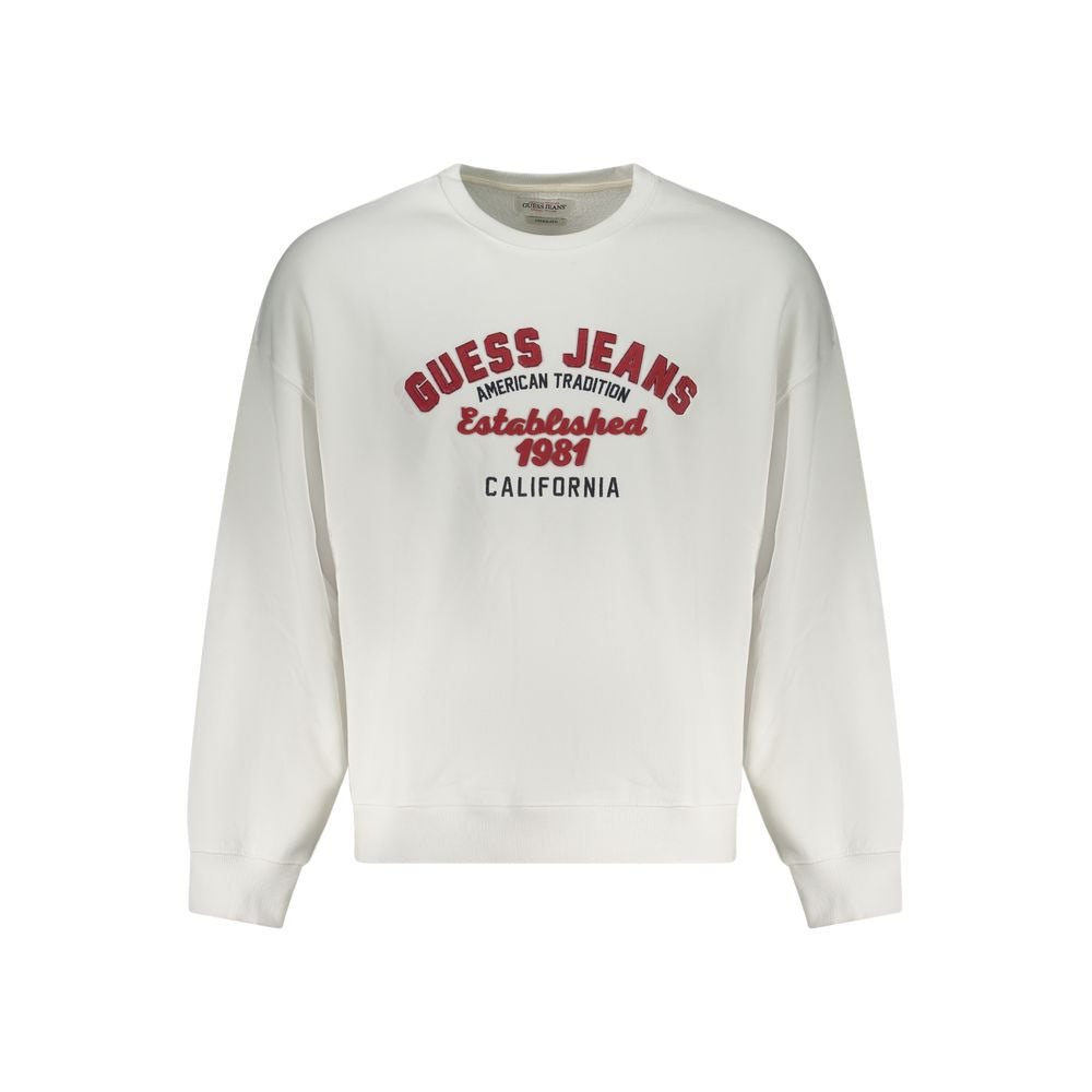 Guess Jeans Weißes Herren-Sweatshirt aus Baumwolle