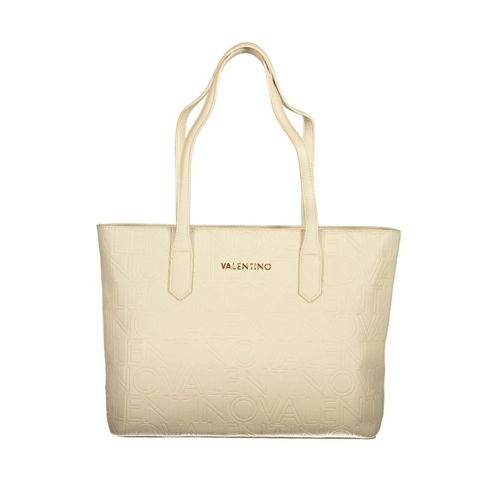 Mario Valentino Damen-Handtasche aus beigem Polyurethan