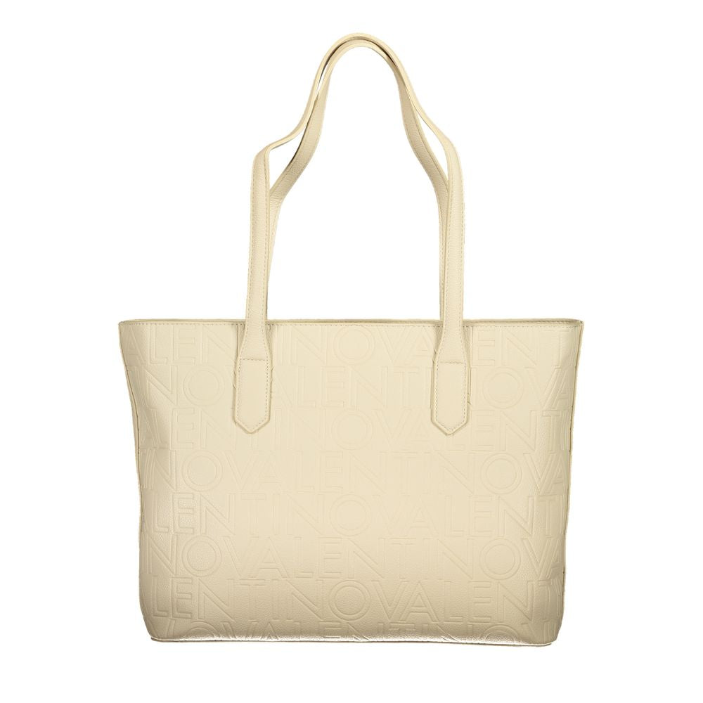 Mario Valentino Damen-Handtasche aus beigem Polyurethan