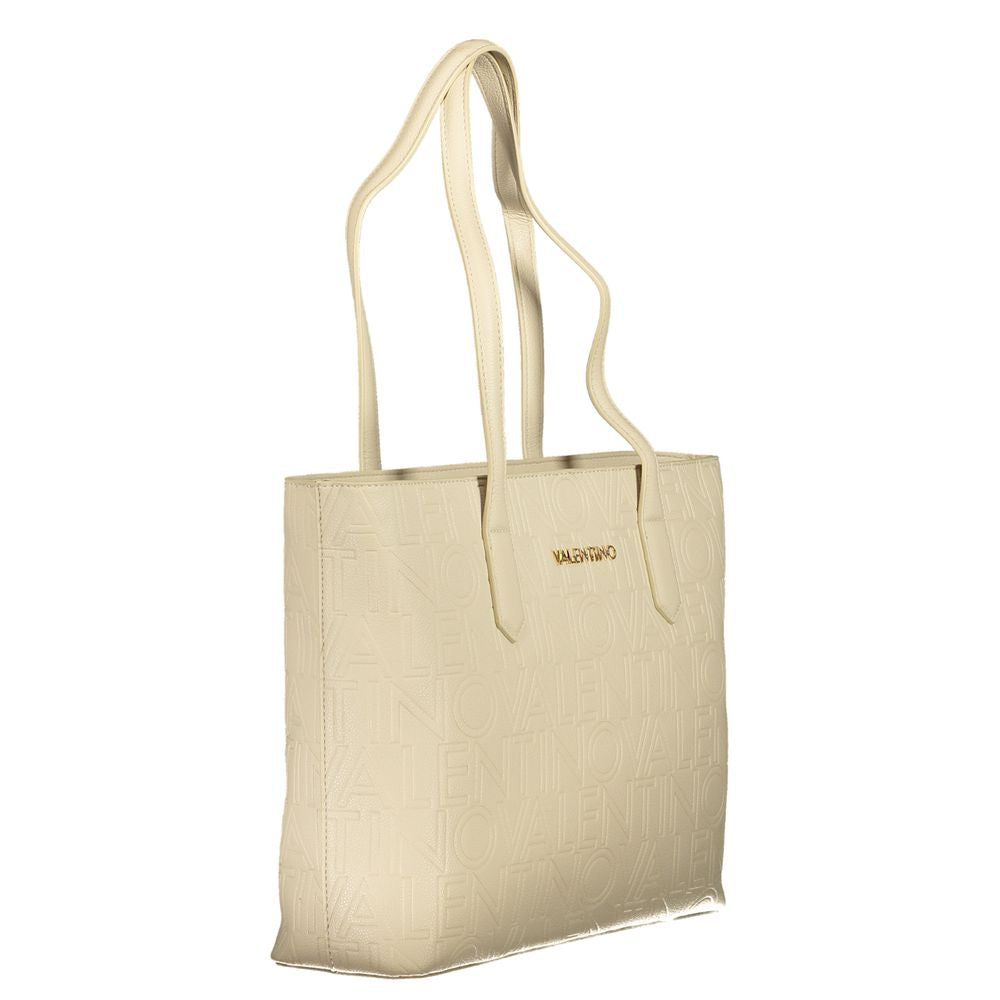 Mario Valentino Damen-Handtasche aus beigem Polyurethan