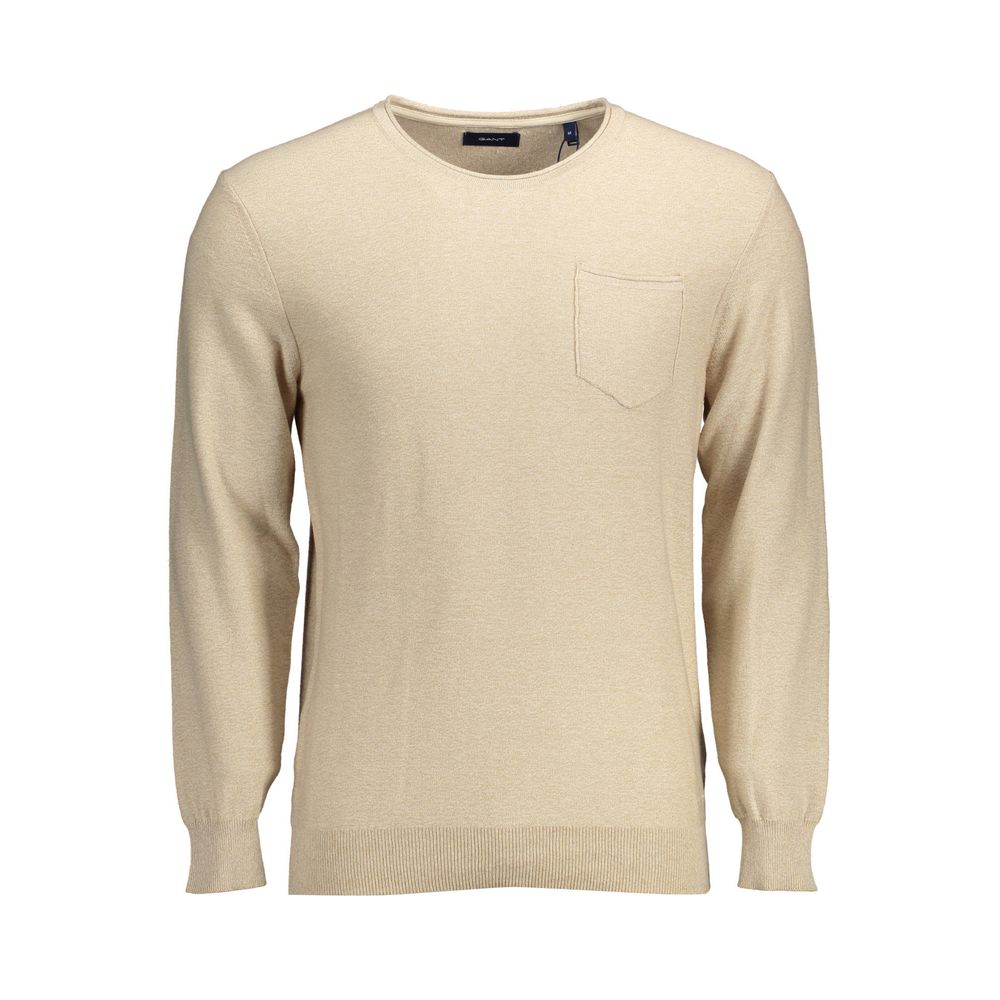 Gant Beiger Baumwollpullover für Herren