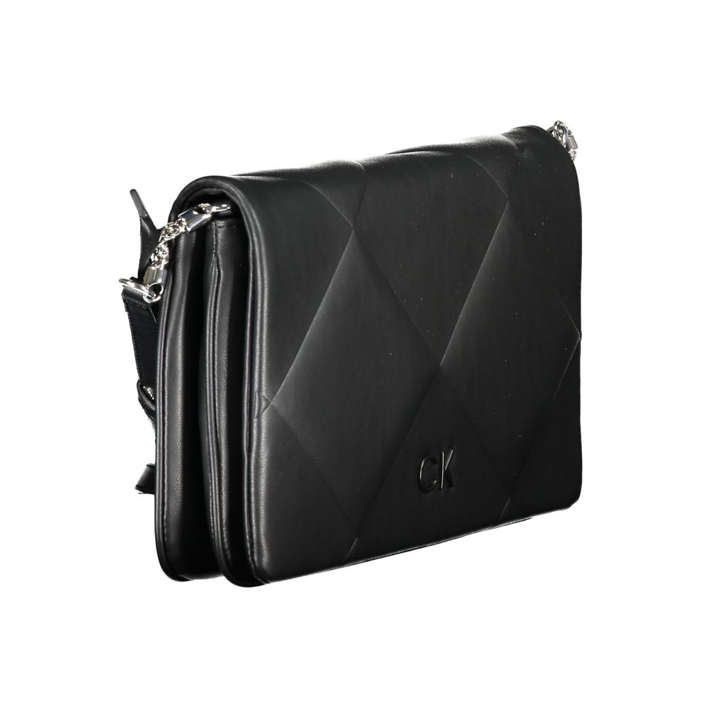 Calvin Klein Schwarze Damen-Handtasche aus Polyurethan