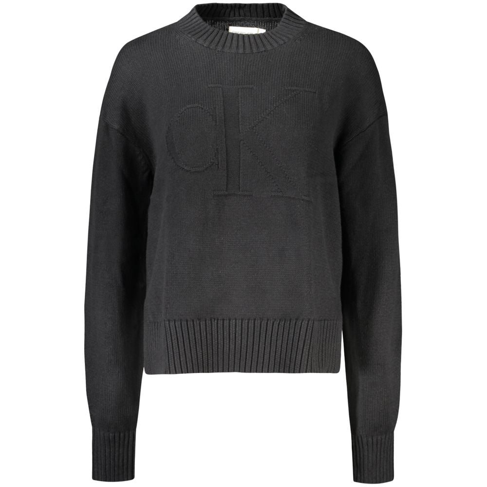 Calvin Klein Schwarzer Damen-Strickpullover aus Baumwolle