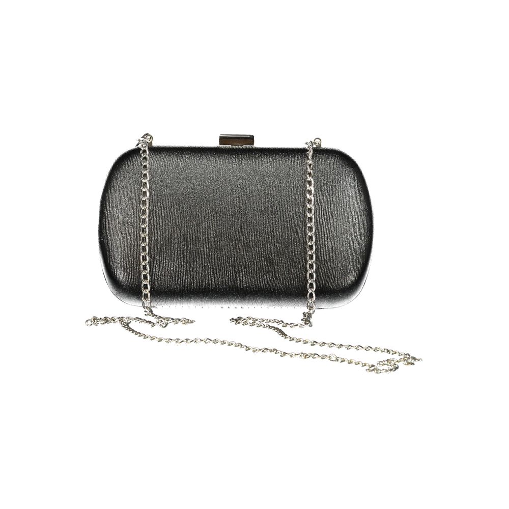 Mario Valentino Schwarze Damen-Handtasche aus Polyurethan