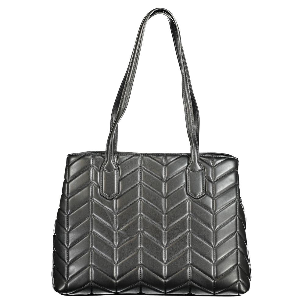 Mario Valentino Schwarze Damen-Handtasche aus Polyurethan