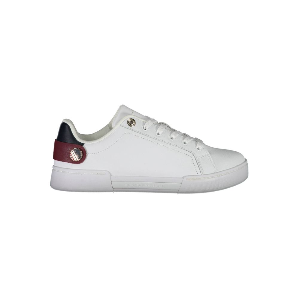 Tommy Hilfiger Bianco Damen-Sneaker aus Polyurethan