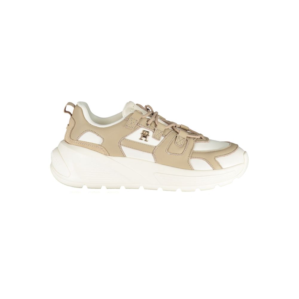Tommy Hilfiger Bianco Damen-Sneaker aus Polyurethan