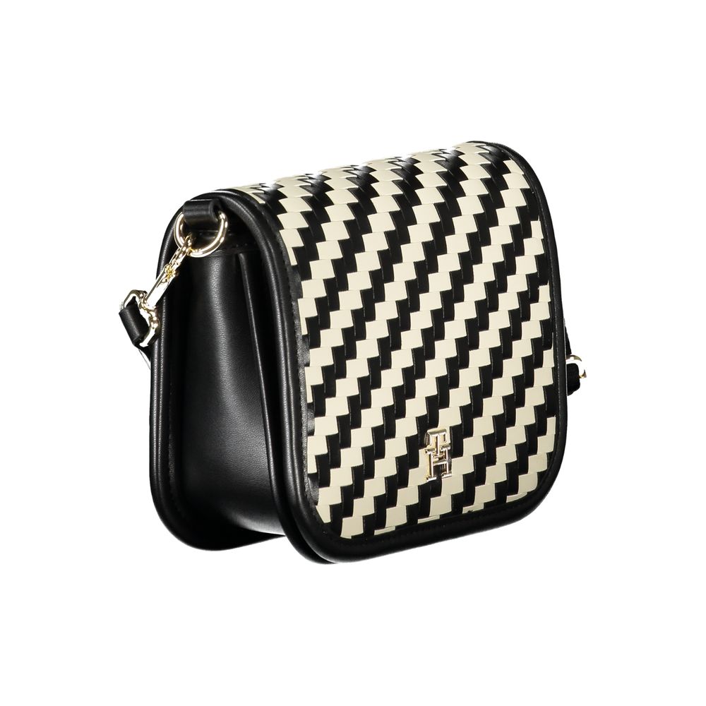 Tommy Hilfiger Schwarze Damen-Handtasche aus Polyurethan