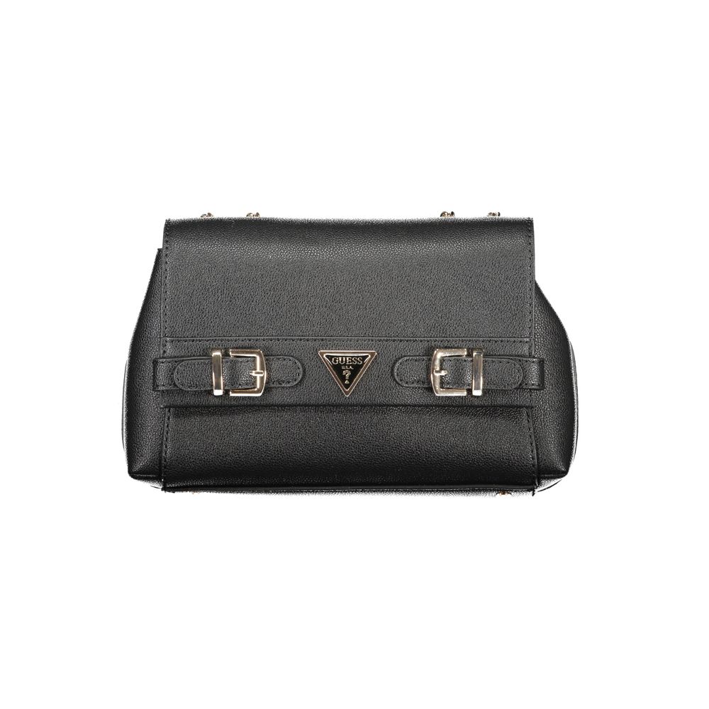 Guess Jeans Schwarze Damen-Handtasche aus Polyurethan