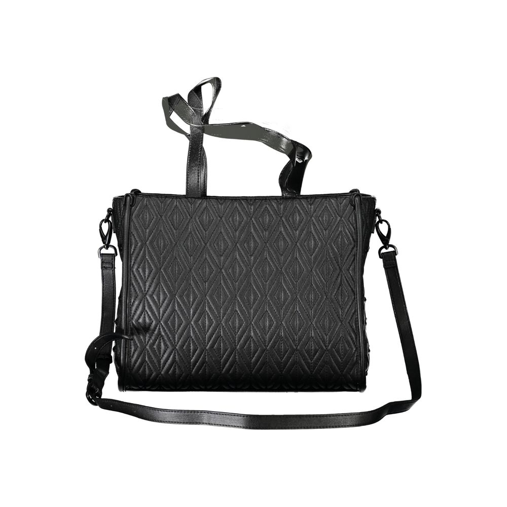 Mario Valentino Schwarze Damen-Handtasche aus Polyurethan