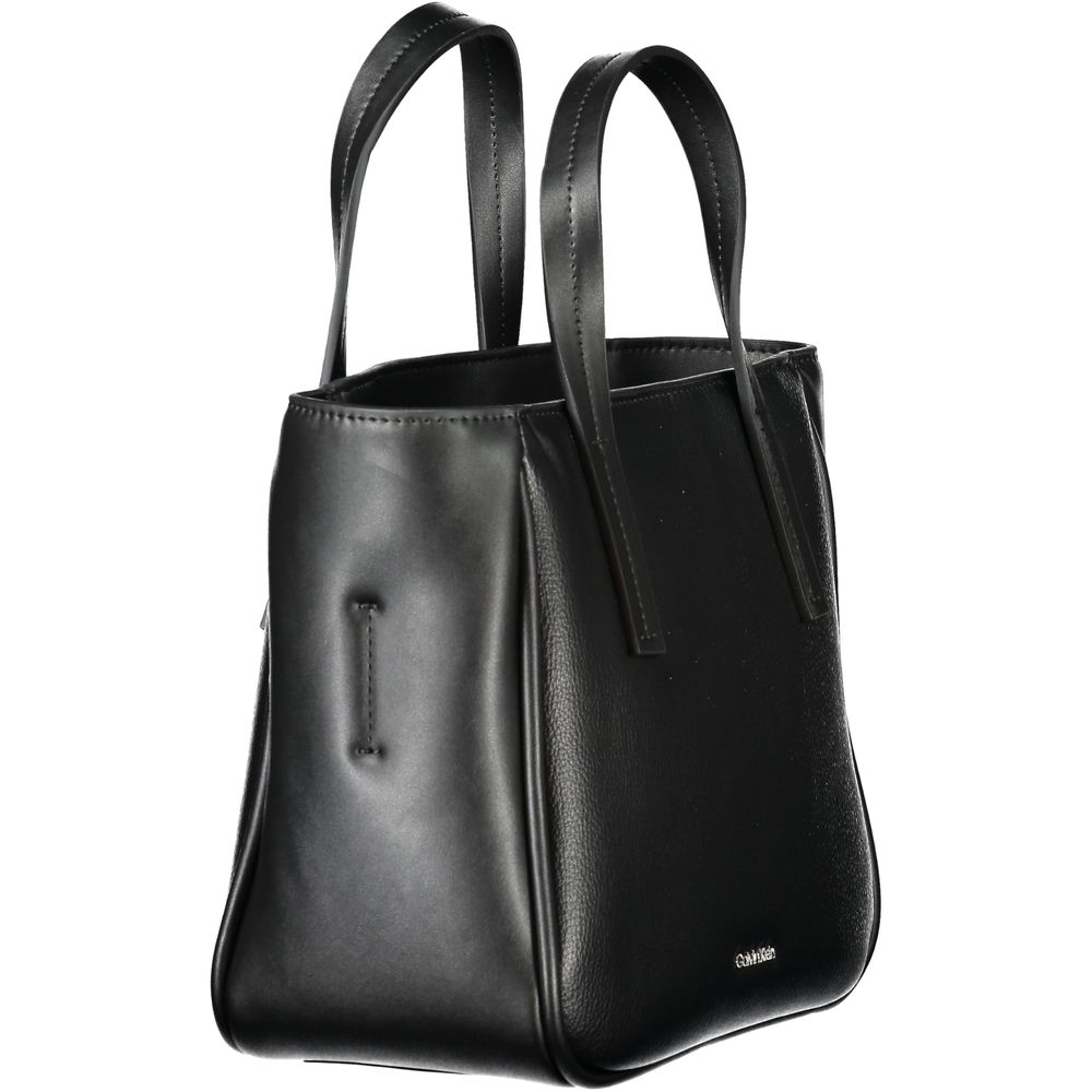 Calvin Klein Schwarze Damen-Handtasche aus Polyethylen