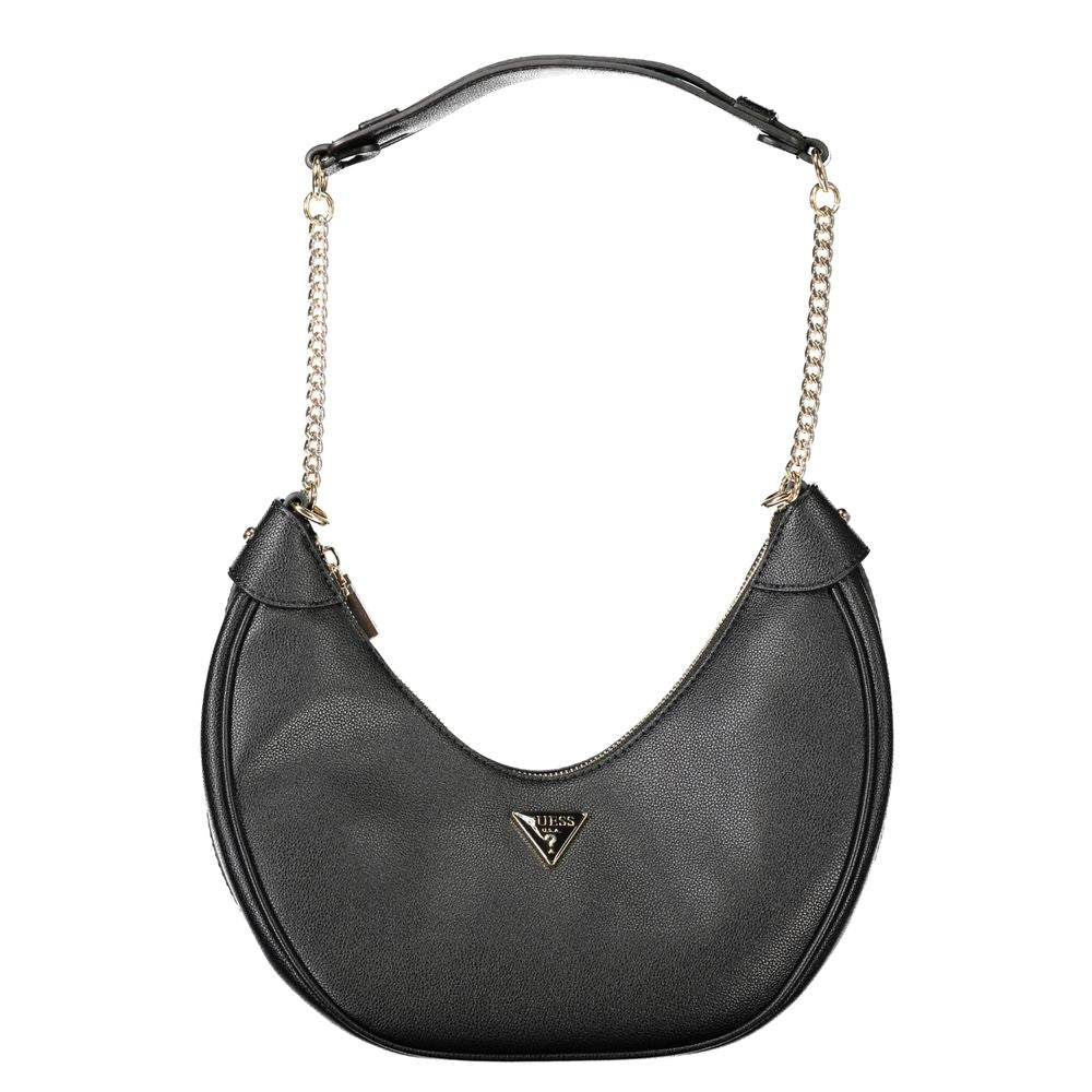 Guess Jeans Schwarze Damen-Handtasche aus Polyethylen