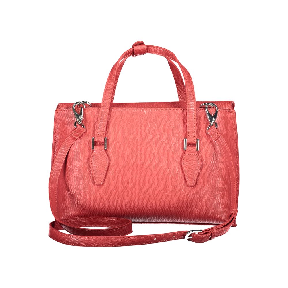 Mario Valentino Rote Damen-Handtasche aus Polyurethan