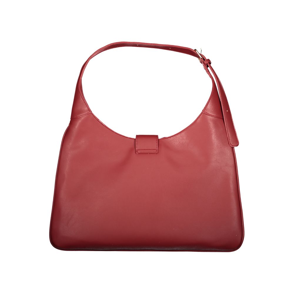 Mario Valentino Rote Damen-Handtasche aus Polyurethan