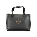 Mario Valentino Schwarze Damen-Handtasche aus Polyurethan