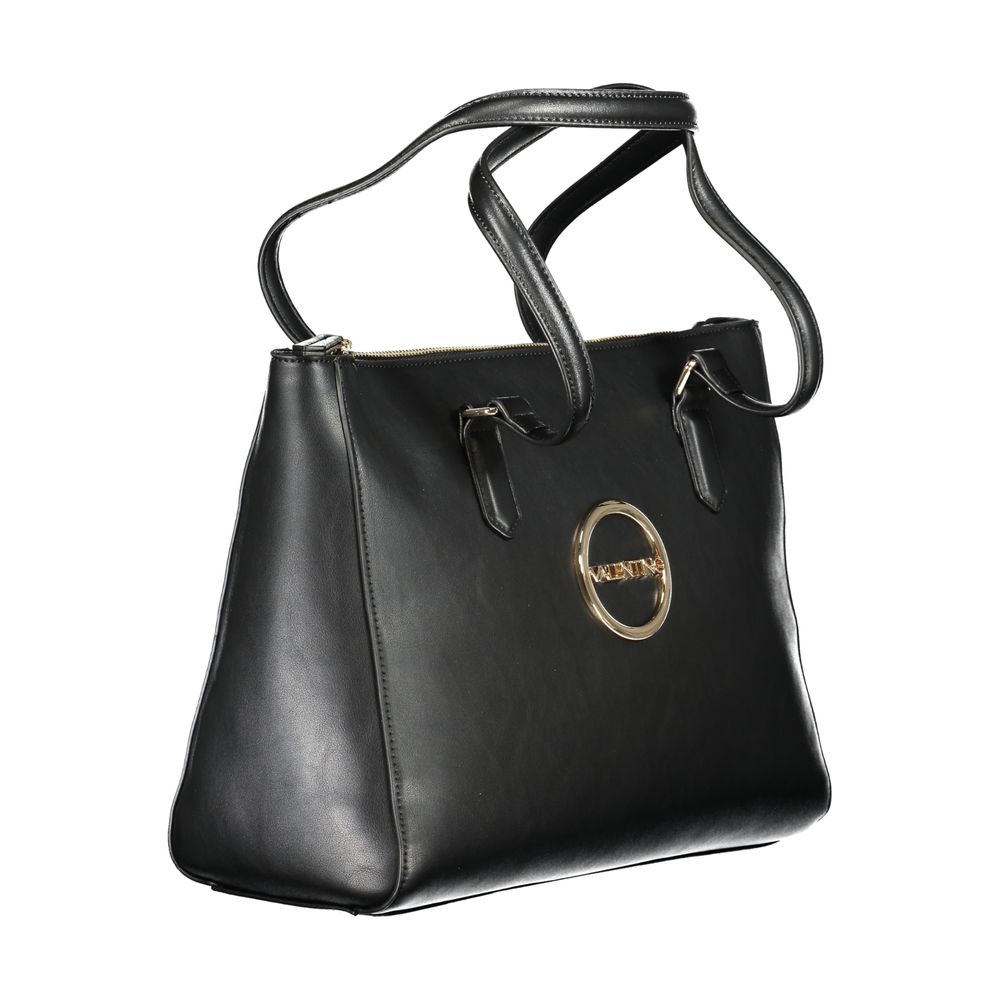Mario Valentino Schwarze Damen-Handtasche aus Polyurethan