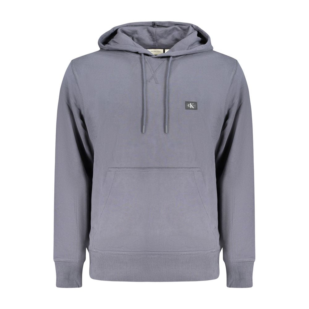 Calvin Klein Blaues Herren-Kapuzensweatshirt aus Baumwolle