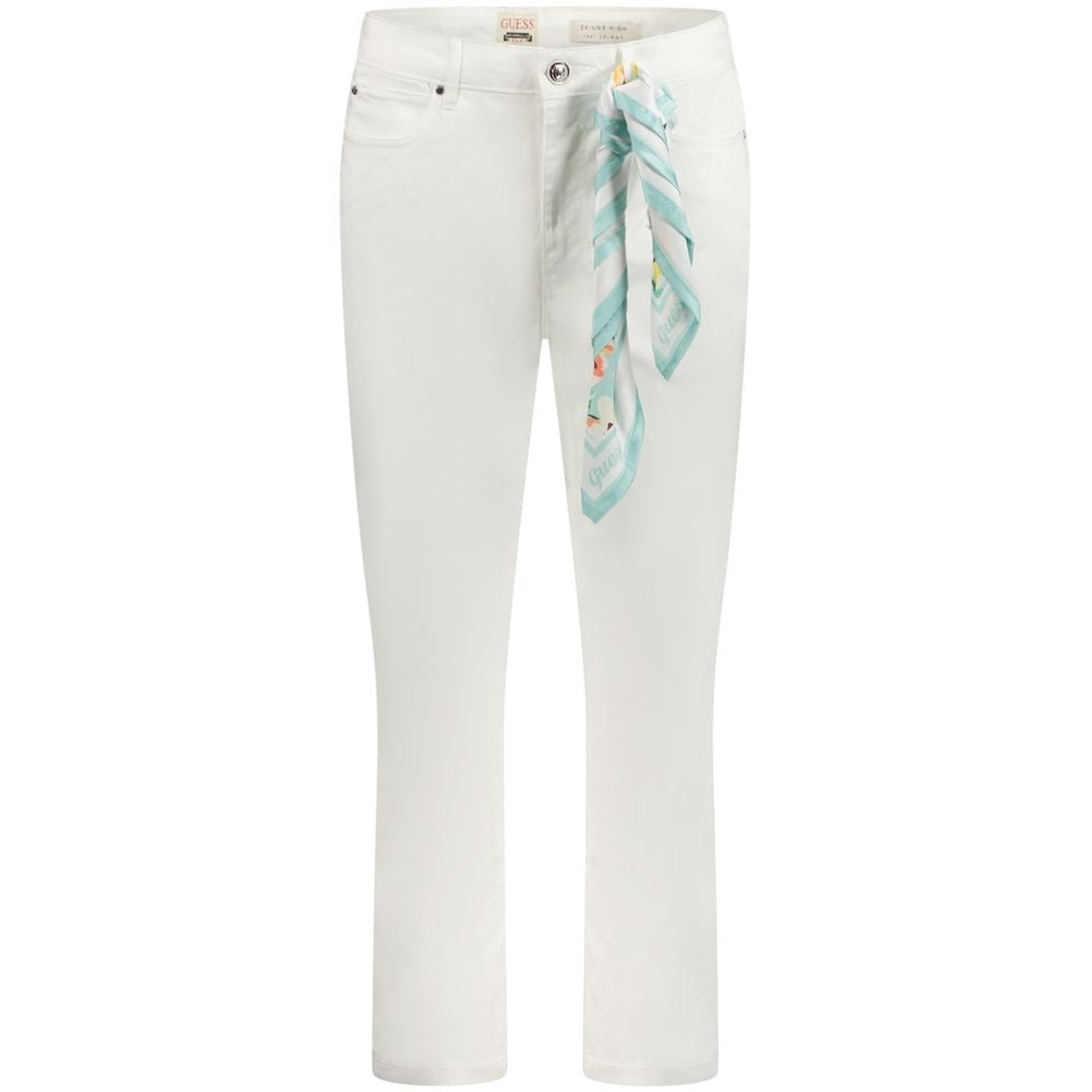 Guess Jeans Weiße Skinny-Jeans aus Baumwolle für Frauen