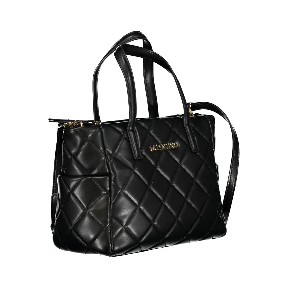 Mario Valentino Schwarze Damen-Handtasche aus Polyurethan