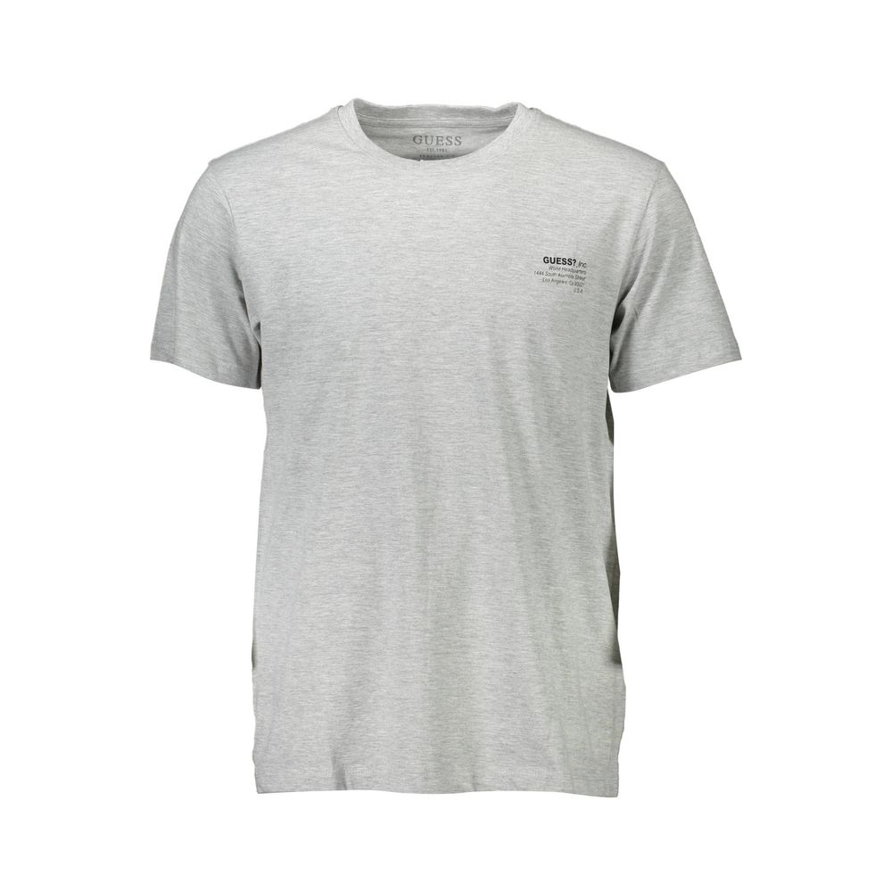 Guess Jeans Graues Baumwoll-T-Shirt