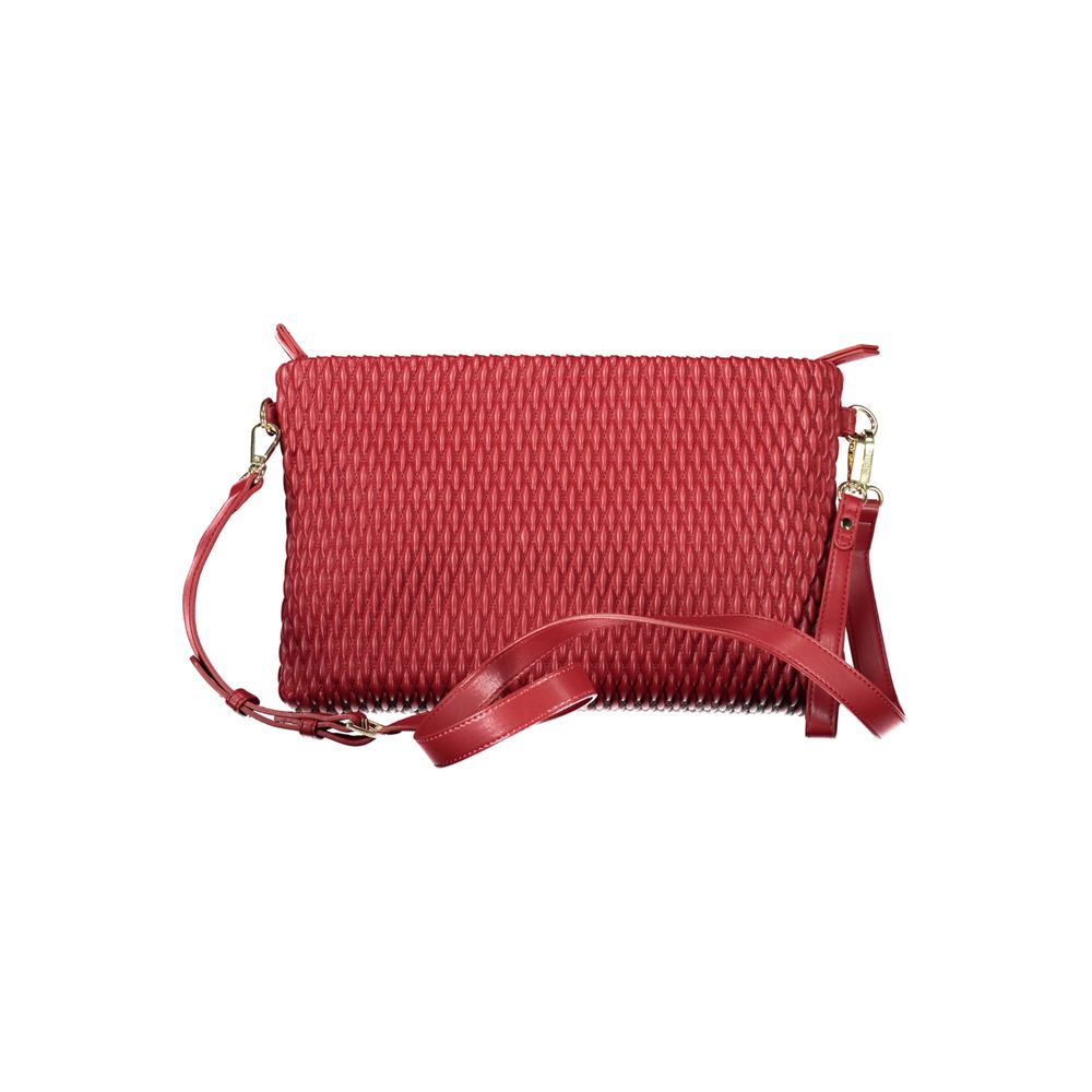 Mario Valentino Rote Damen-Handtasche aus Polyurethan