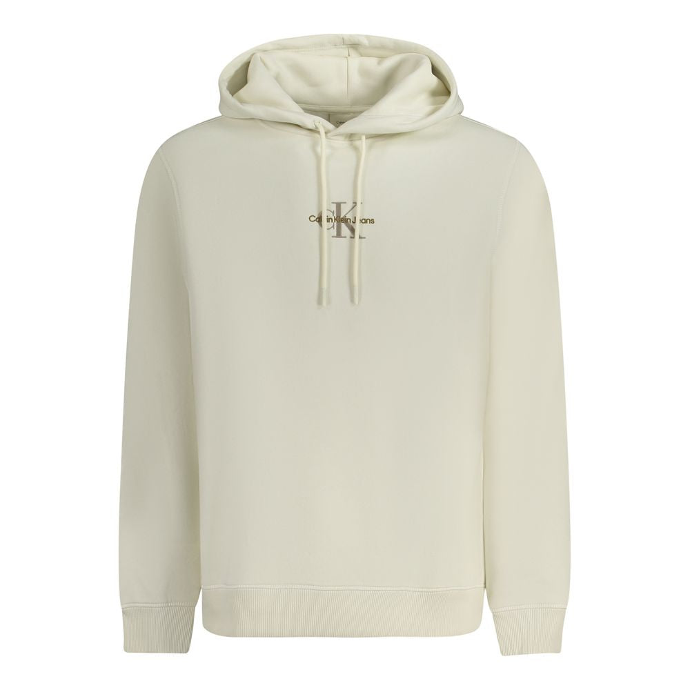 Calvin Klein Weißer Herren-Kapuzenpullover aus Baumwolle