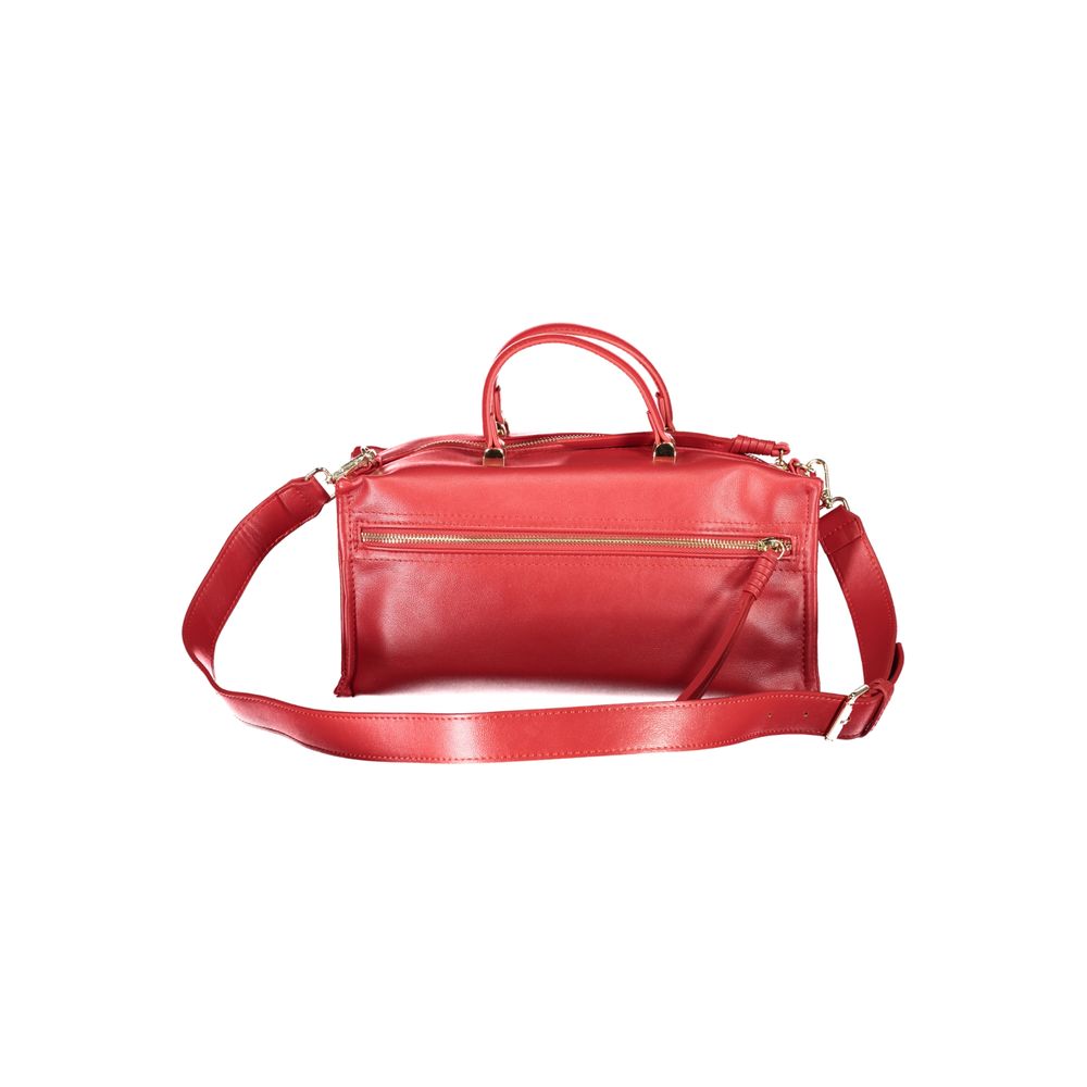 Mario Valentino Rote Damen-Handtasche aus Polyurethan