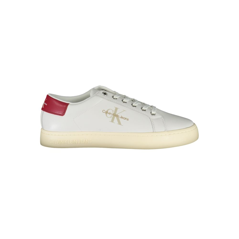 Calvin Klein Weiße Herren-Sneaker aus Polyester
