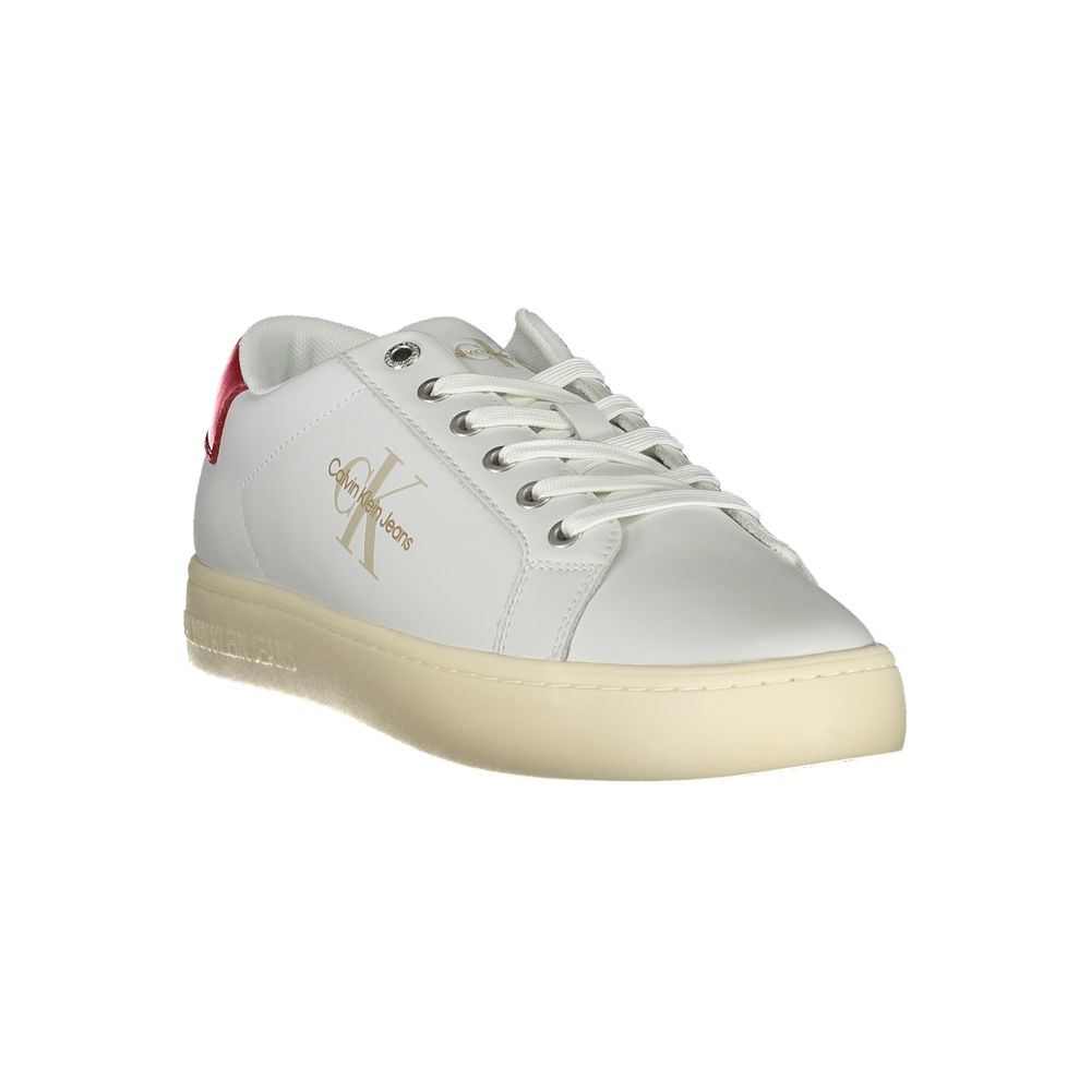 Calvin Klein Weiße Herren-Sneaker aus Polyester