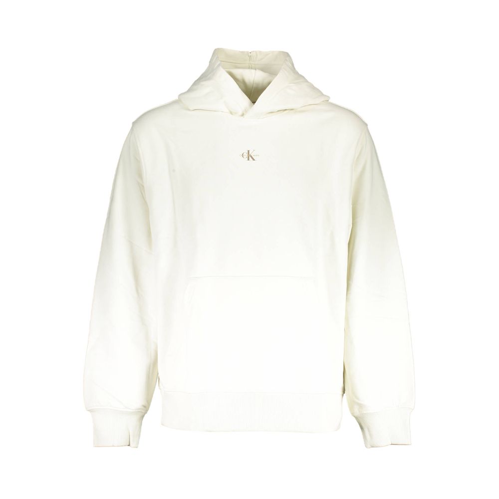 Calvin Klein Weißes Herren-Sweatshirt aus Baumwolle
