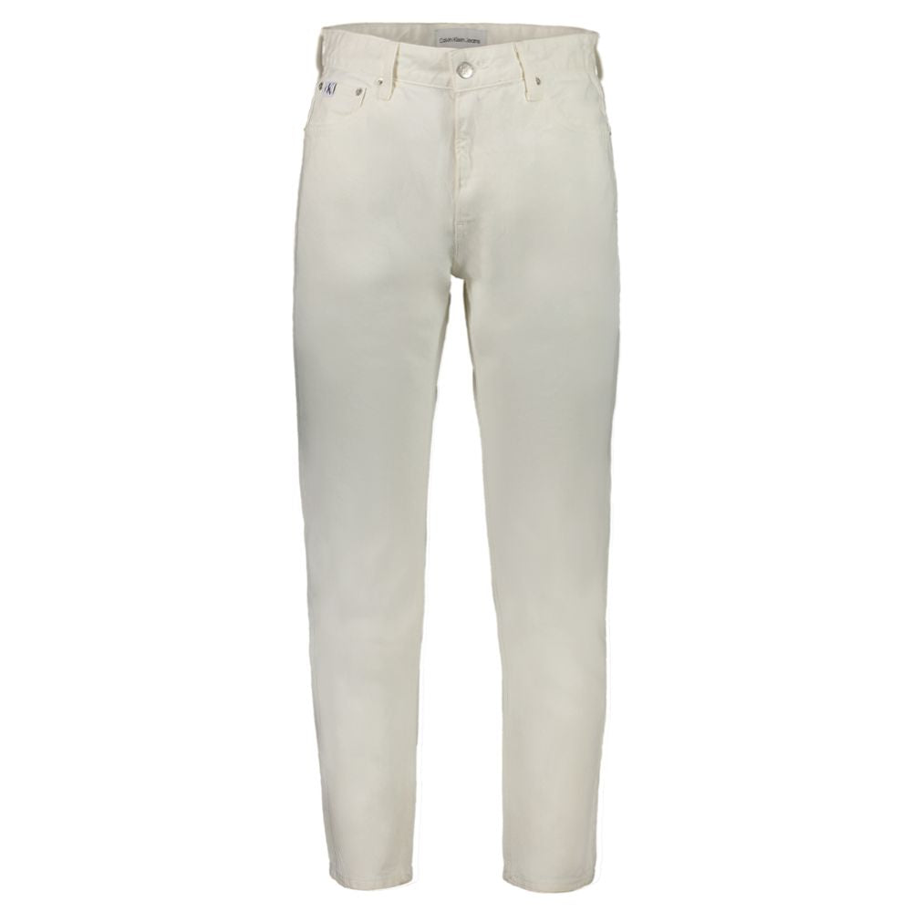 Calvin Klein Herrenjeans aus weißer Baumwolle