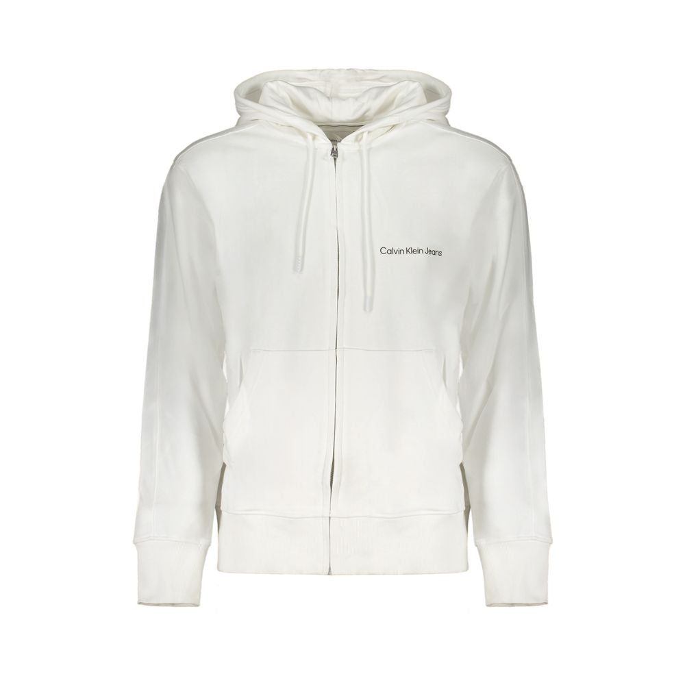 Calvin Klein Weißes Herren-Sweatshirt aus Baumwolle