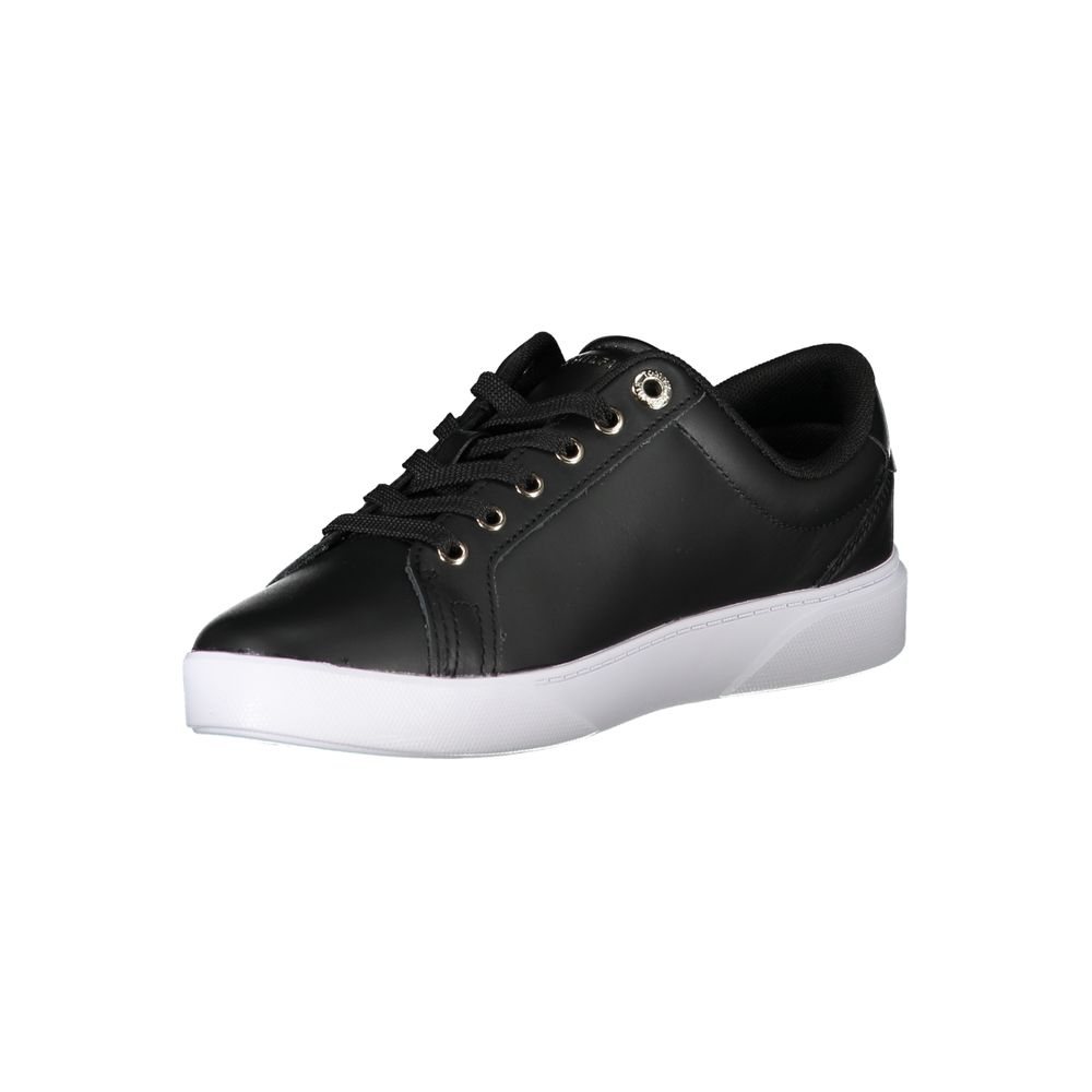 Tommy Hilfiger Schwarzer Sneaker aus echtem Leder