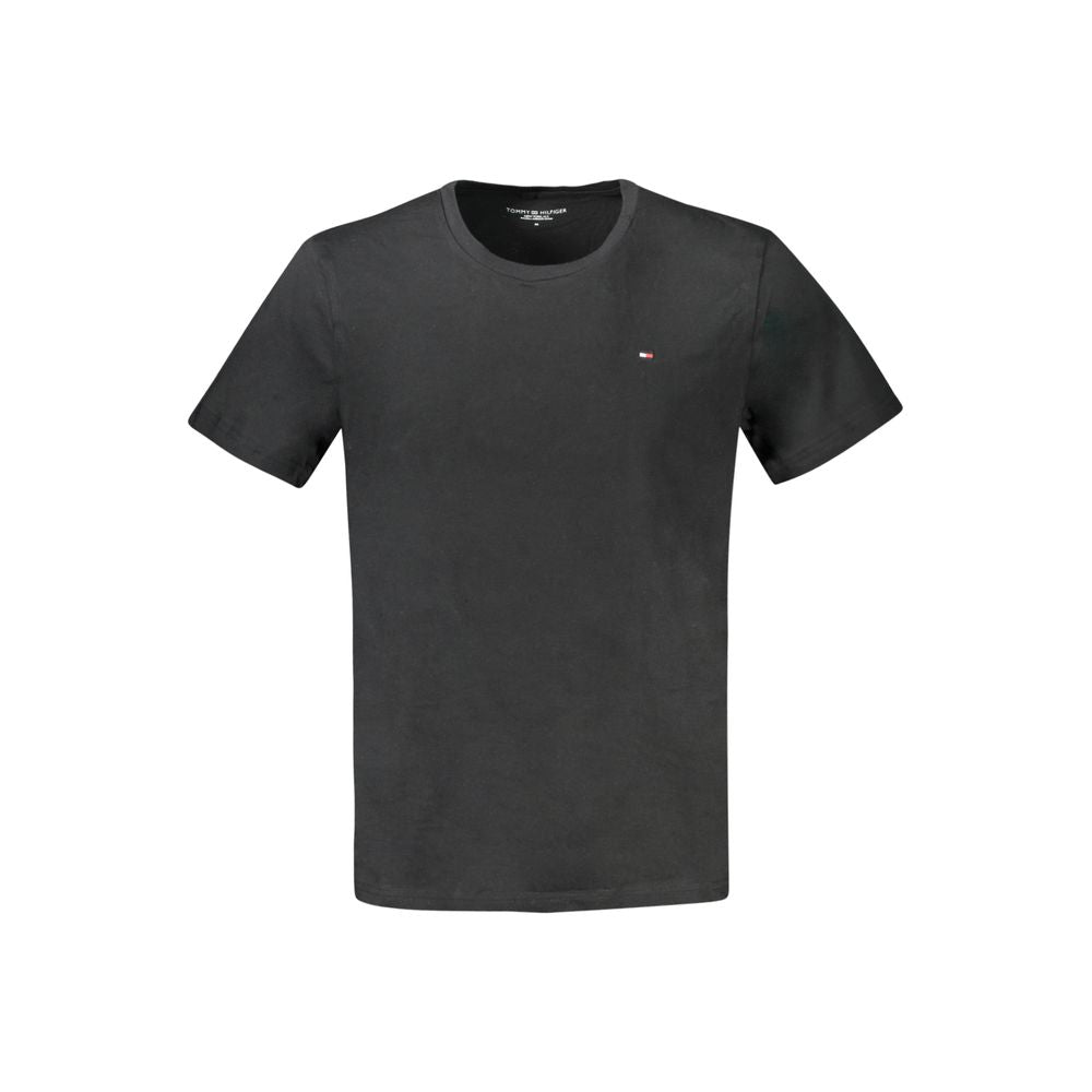 Tommy Hilfiger Schwarzes Baumwoll-T-Shirt für Herren