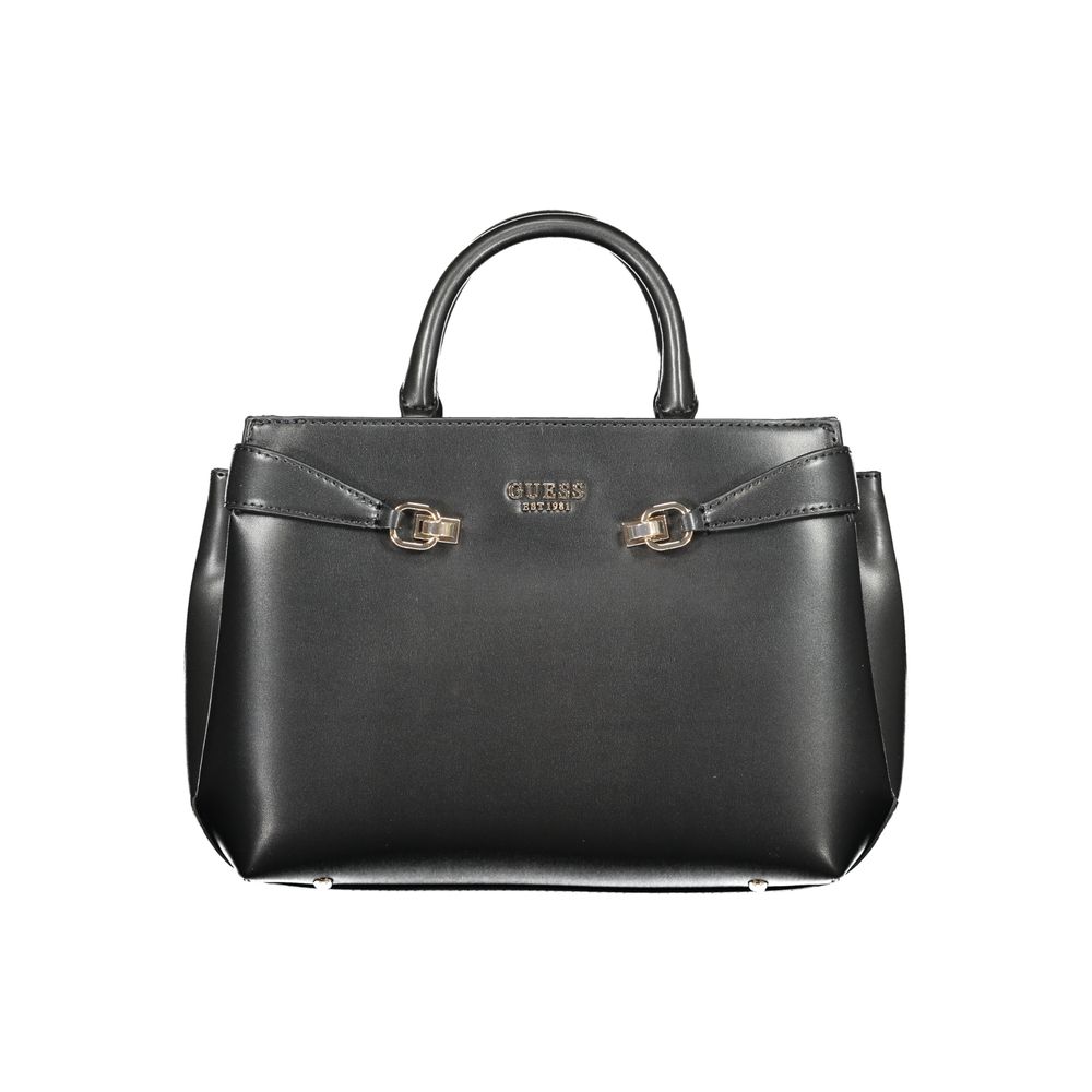 Guess Jeans Schwarze Damen-Handtasche aus Polyurethan