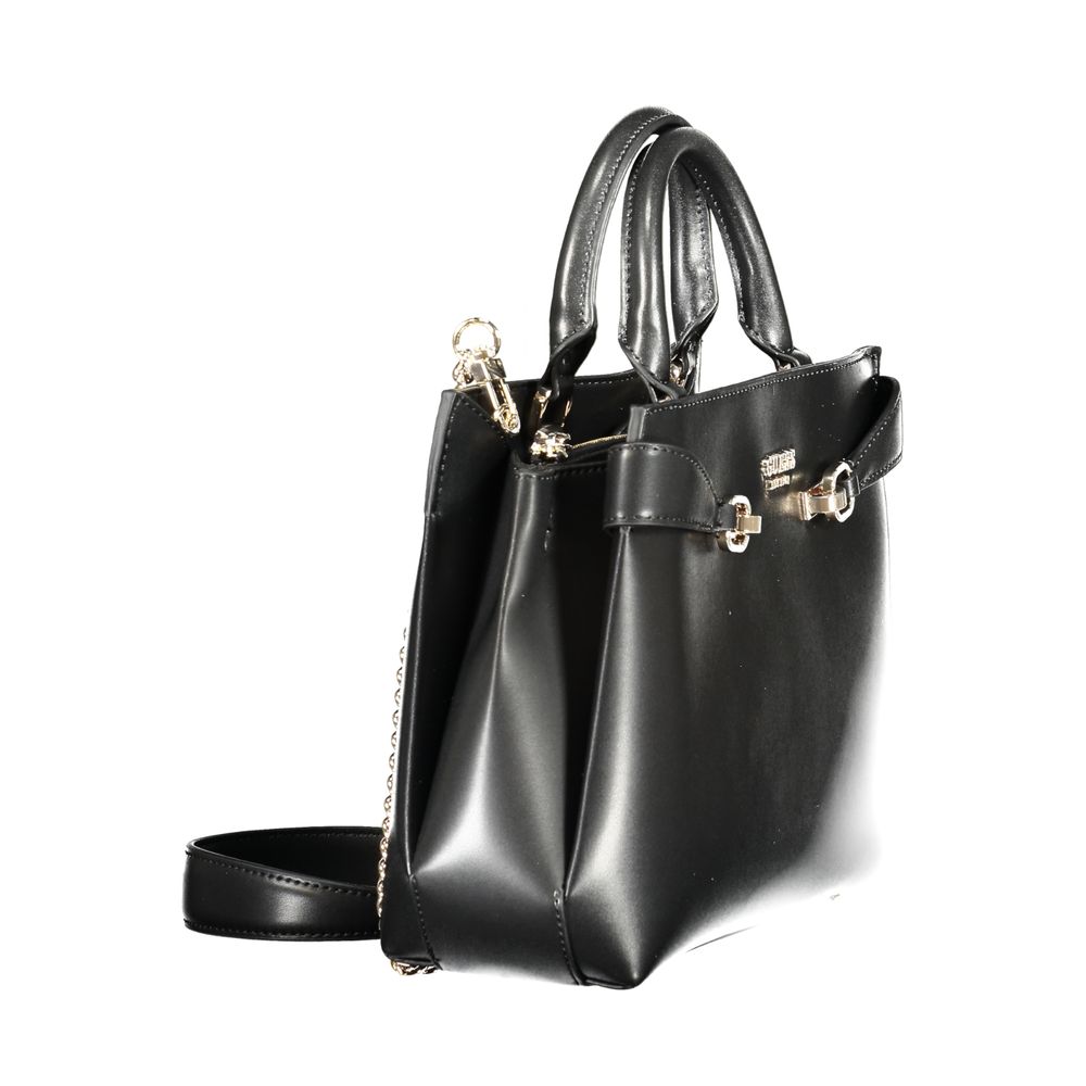 Guess Jeans Schwarze Damen-Handtasche aus Polyurethan