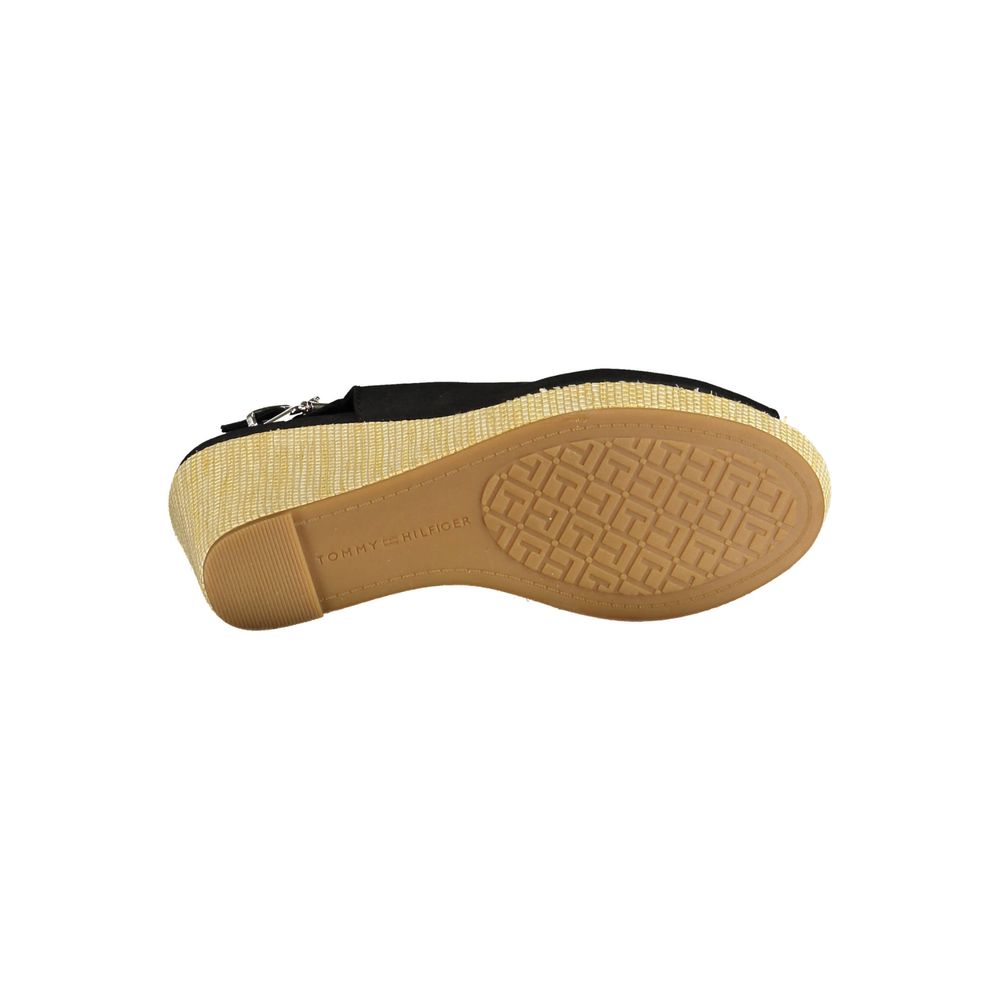 Tommy Hilfiger Schwarze Baumwollsandale